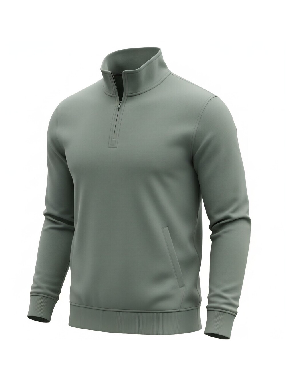 Vuori Cypress Quarter Zip Pullover Sweatshirt Green Mens Size M V298 Terry